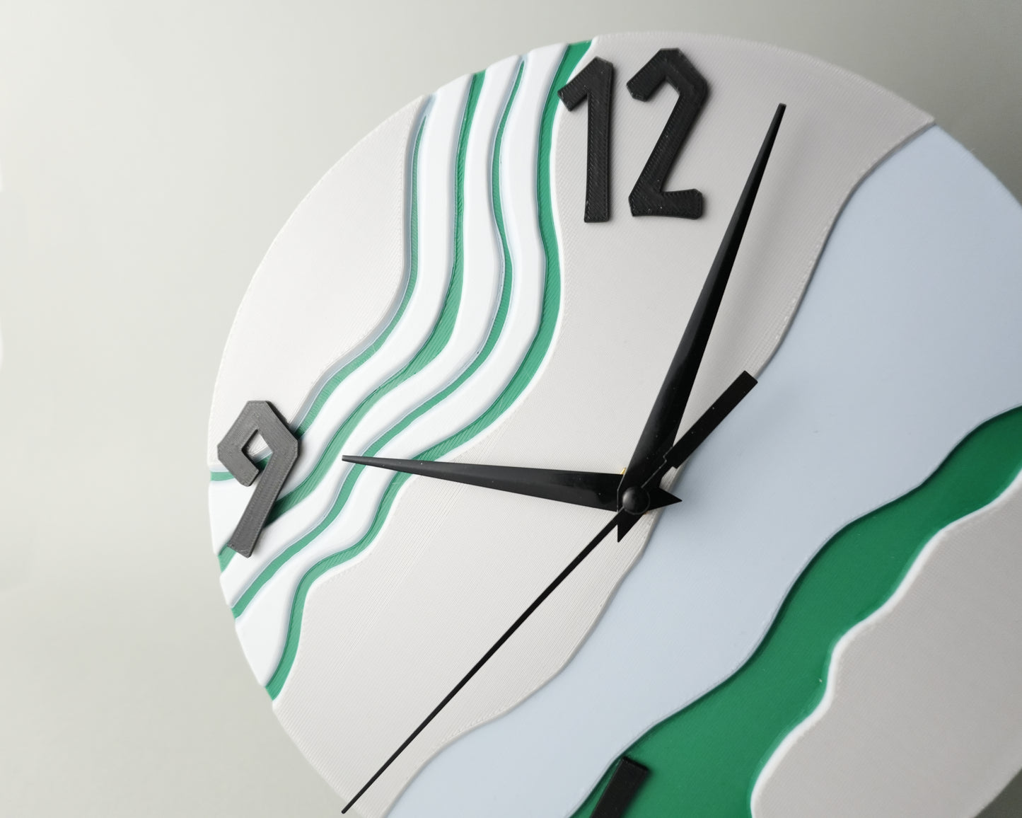 3D Textured Wall Art Clock – Scandinavian Minimalist Timepiece for Modern Homes 22cm Diameter
