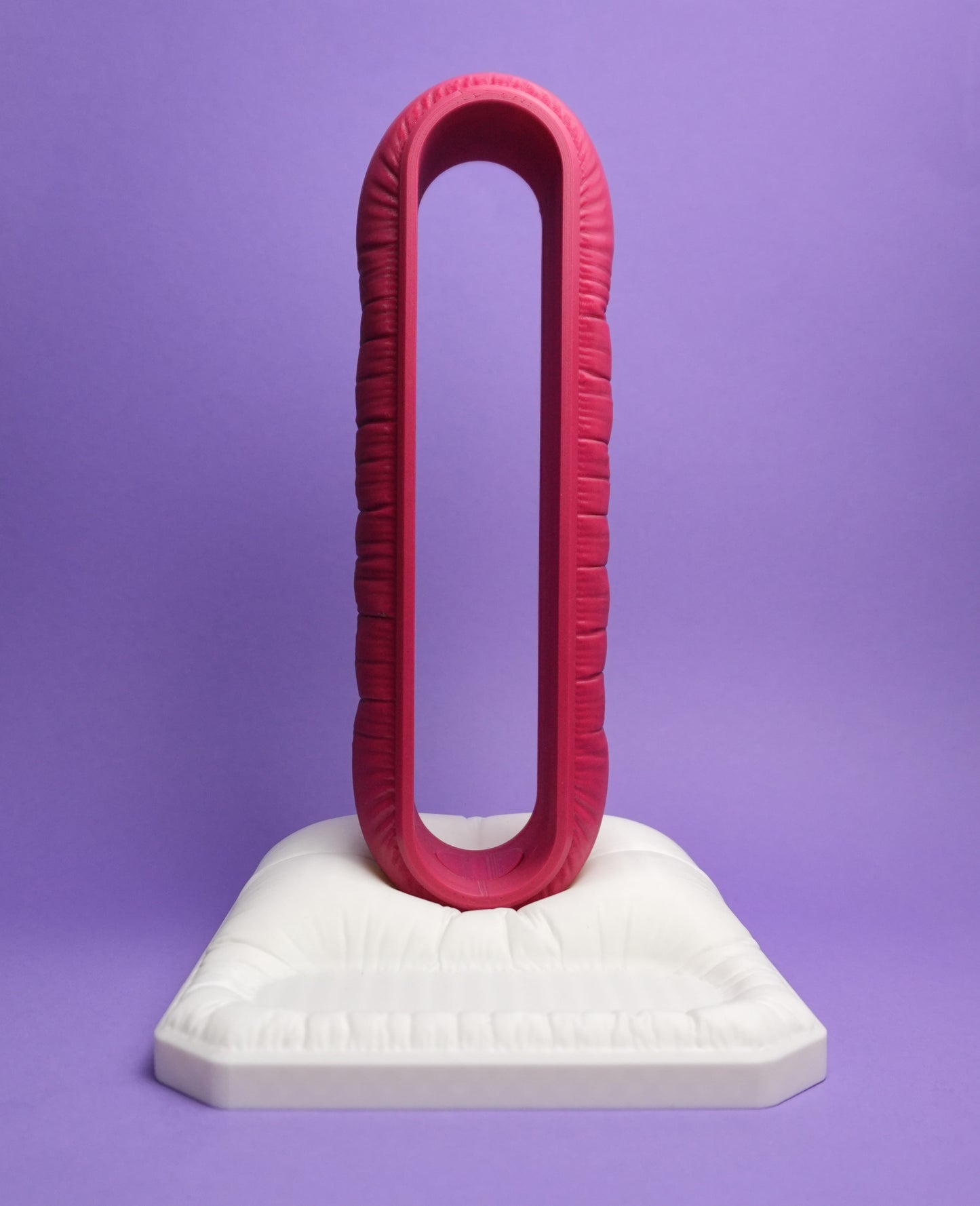 Pink Cushion Headphone Stand with Trinket Plate - Kawaii 3D Printed Gamer Desk Accessory
