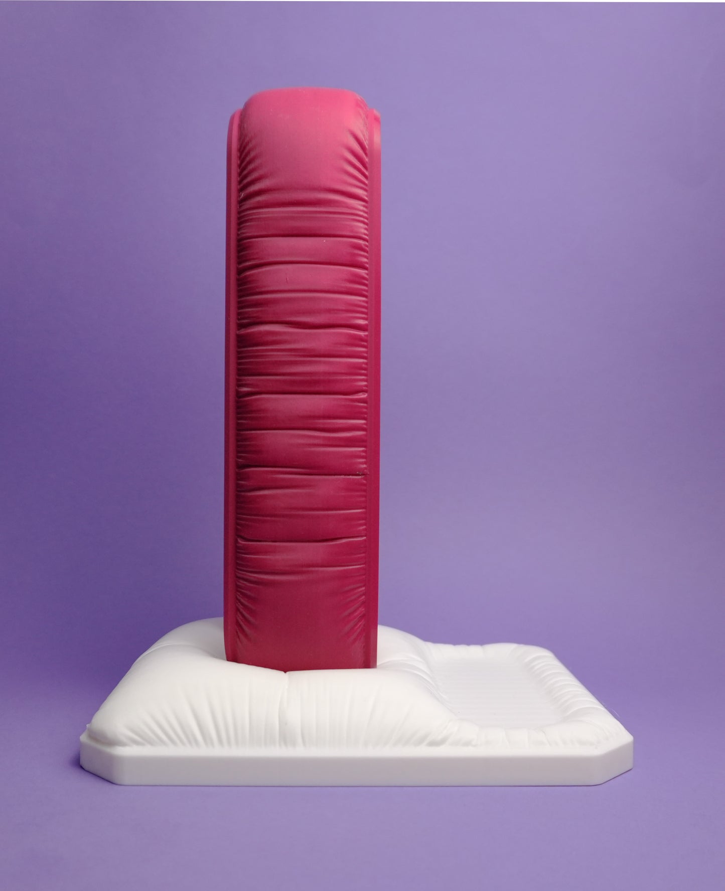 Pink Cushion Headphone Stand with Trinket Plate - Kawaii 3D Printed Gamer Desk Accessory
