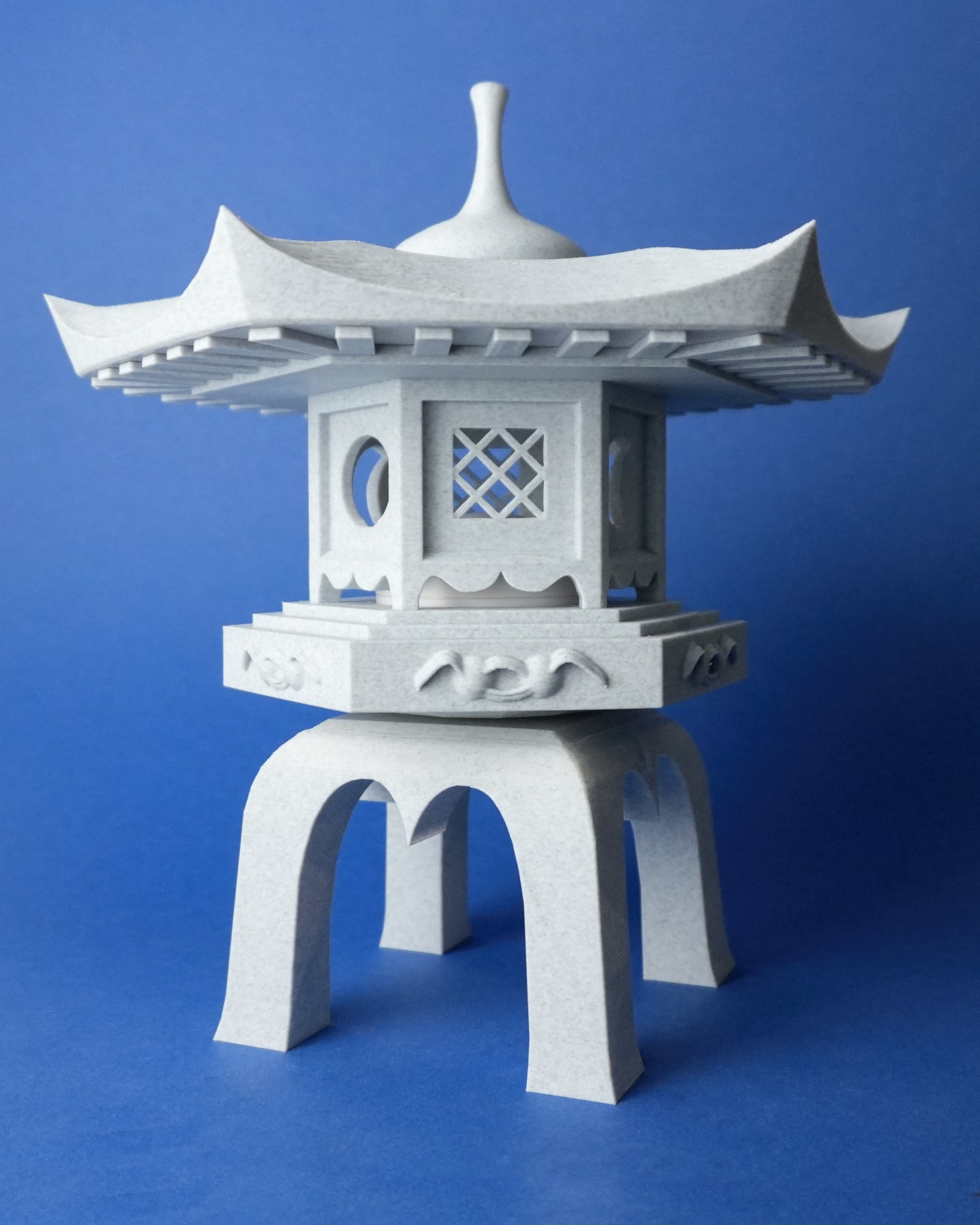 Japanese Stone Lantern Lamp – 3D Printed Modern Minimalist Table Lamp