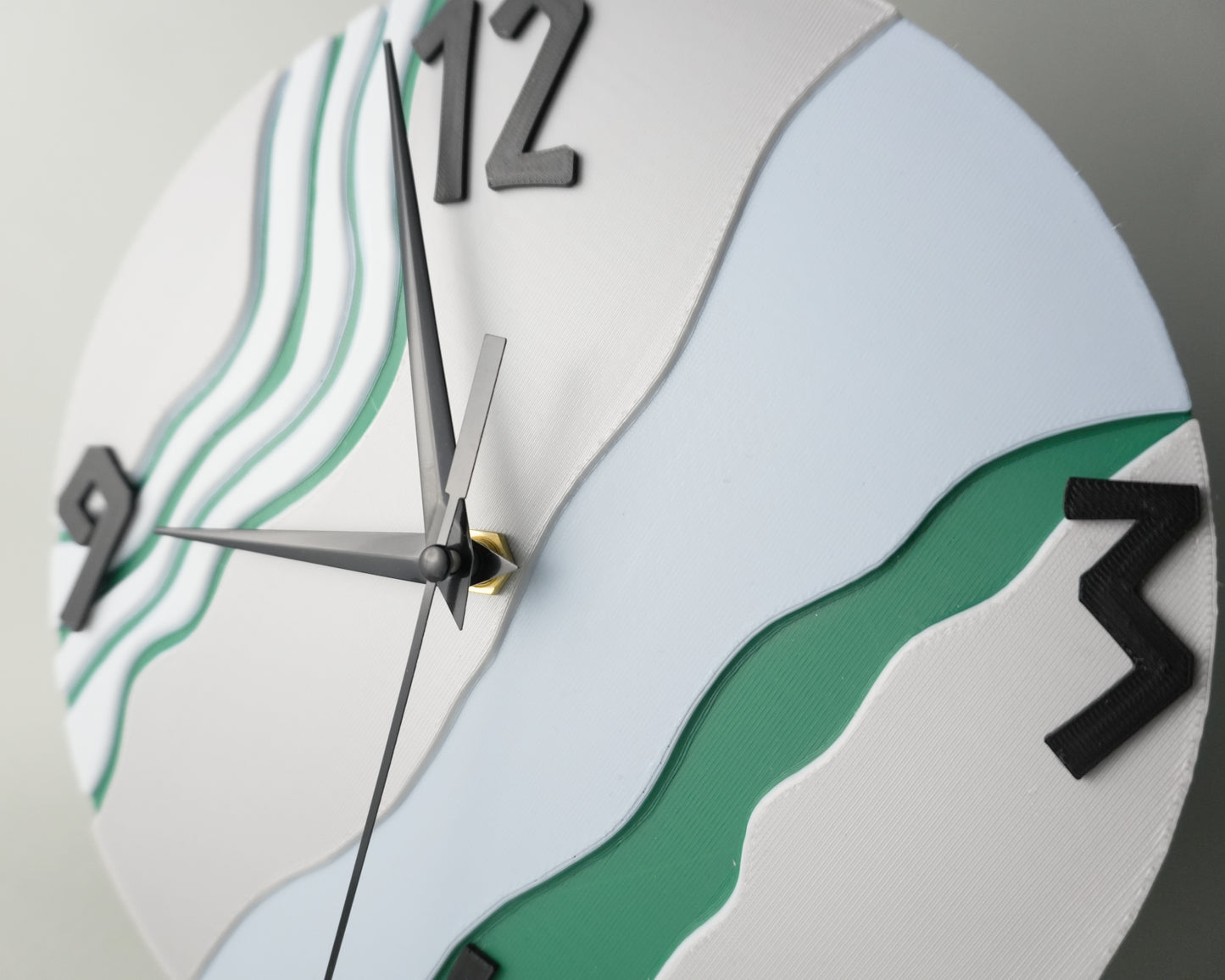 3D Textured Wall Art Clock – Scandinavian Minimalist Timepiece for Modern Homes 22cm Diameter