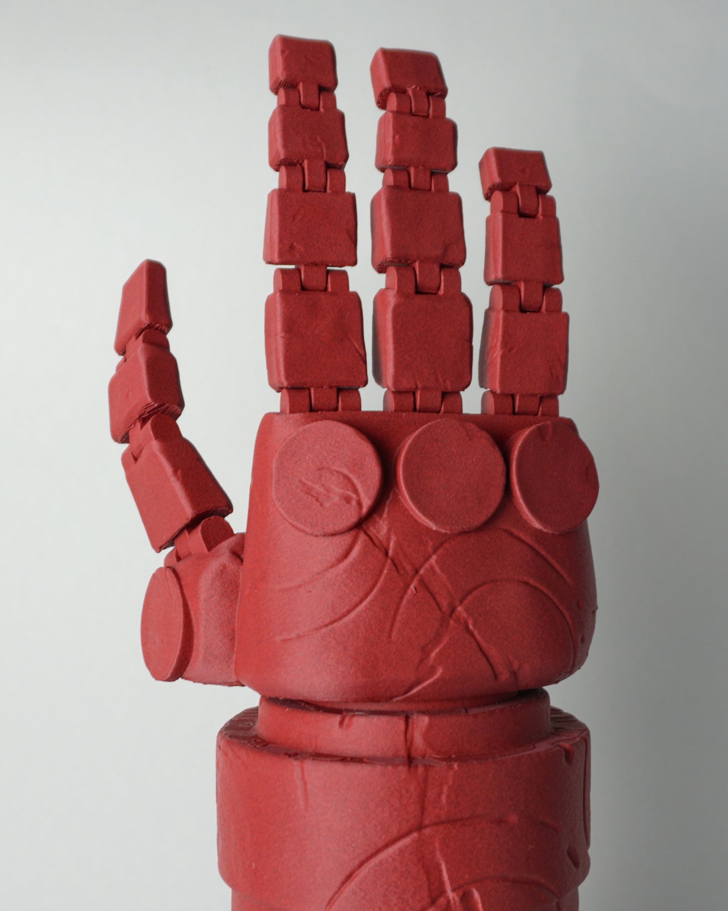Hell-Themed Movable Hand Headphone Stand – 3D Printed Headset Holder with Brick Texture