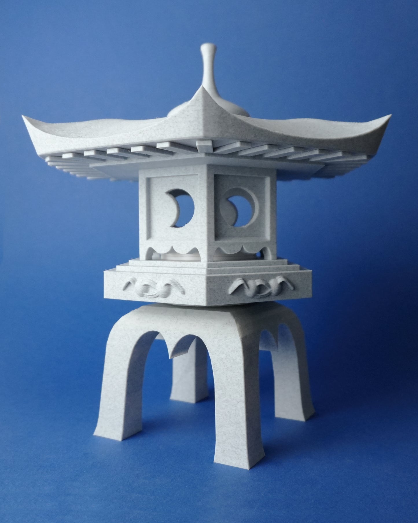 Japanese Stone Lantern Lamp – 3D Printed Modern Minimalist Table Lamp