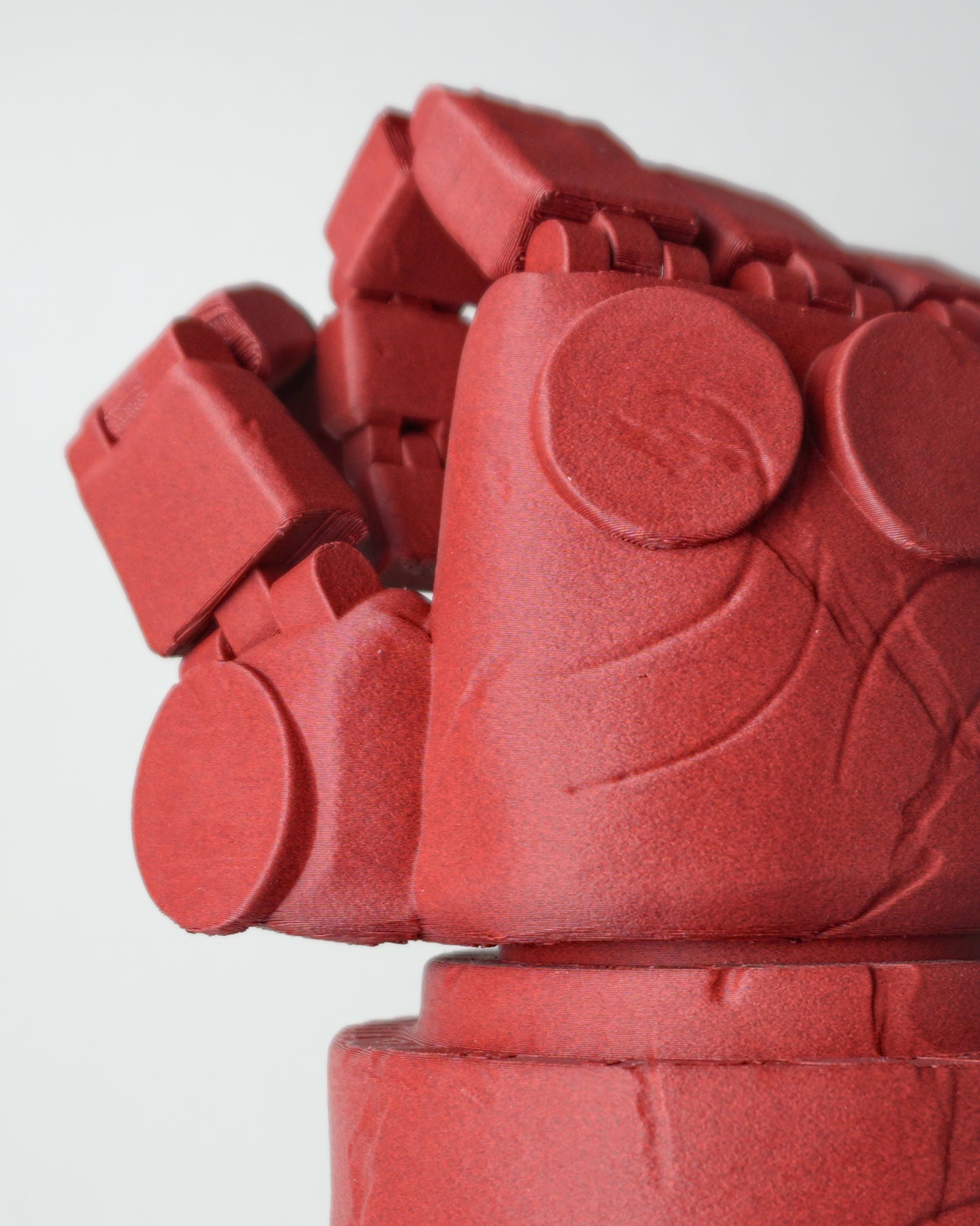 Hell-Themed Movable Hand Headphone Stand – 3D Printed Headset Holder with Brick Texture